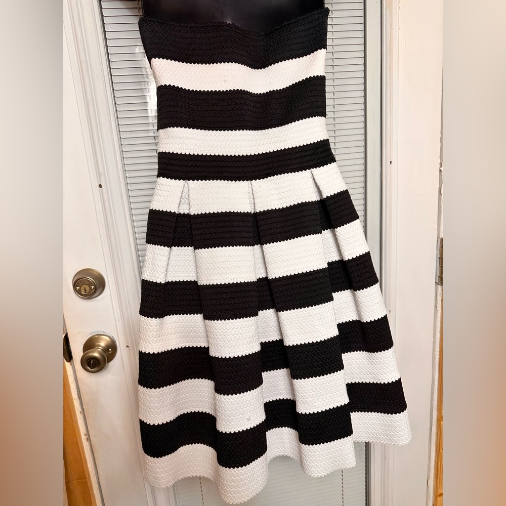 Express Cocktail Striped Structured Black & White… - image 6